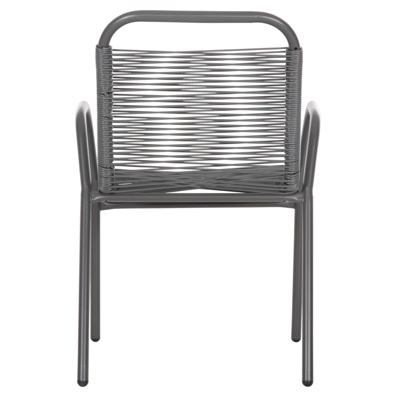 OUTDOOR ARMCHAIR AVRIL HM5968.01 METAL AND SYNTHETIC RATTAN IN GREY COLOR 54.5x56x78H [6]