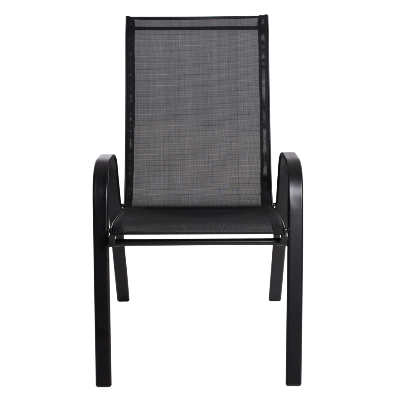 OUTDOOR ARMCHAIR LEON HM5000.03 BLACK METAL-BLACK TEXTILENE 55x77x95Hcm. [3]
