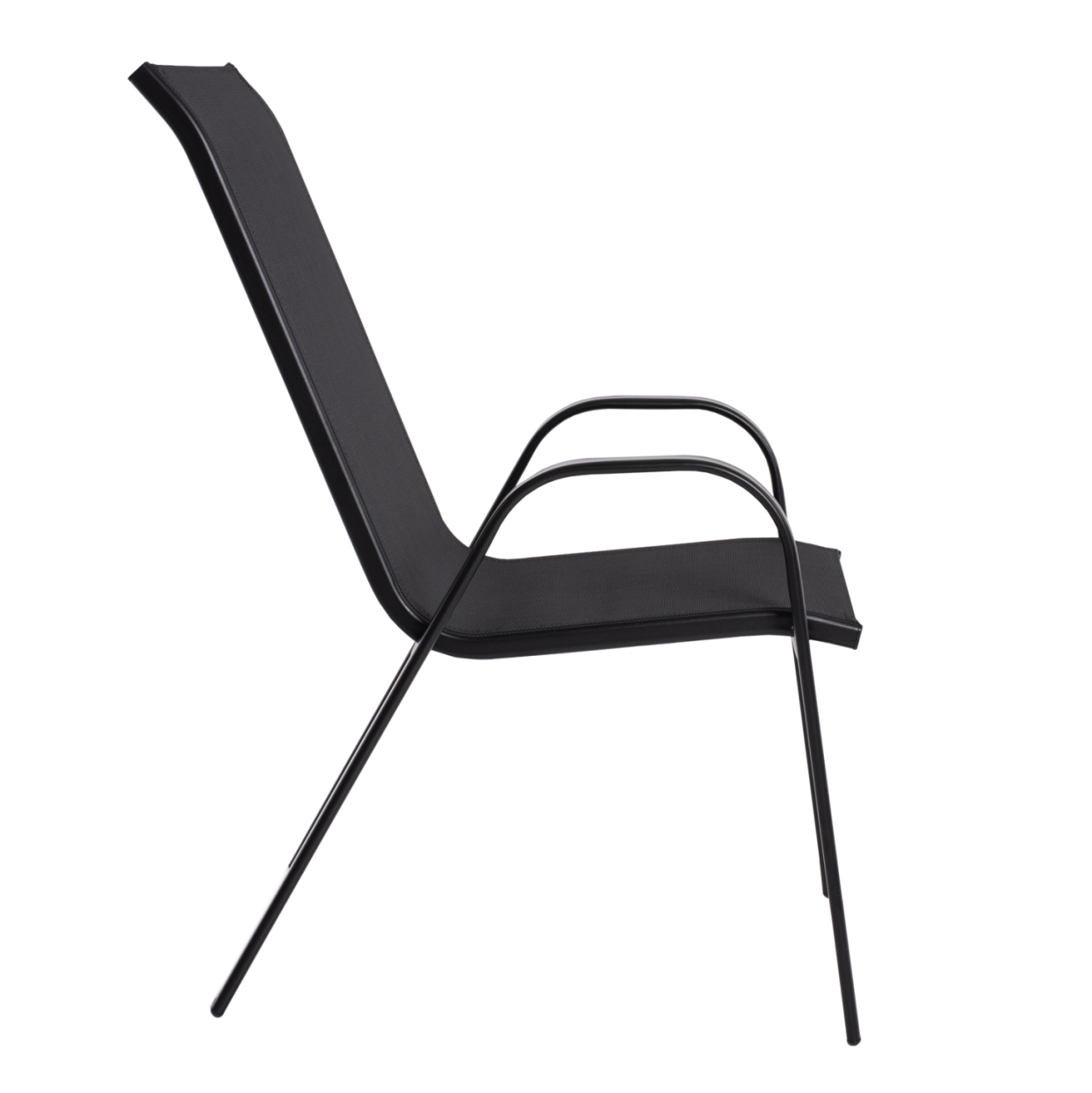 OUTDOOR ARMCHAIR LEON HM5000.03 BLACK METAL-BLACK TEXTILENE 55x77x95Hcm. [4]