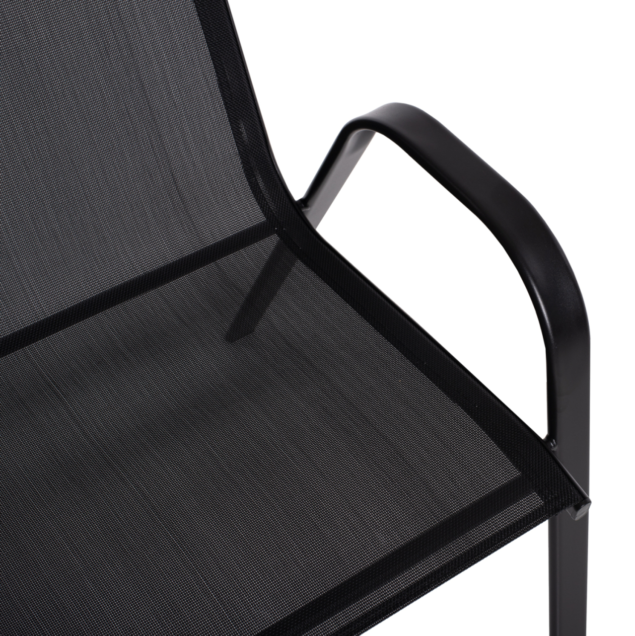 OUTDOOR ARMCHAIR LEON HM5000.03 BLACK METAL-BLACK TEXTILENE 55x77x95Hcm. [8]