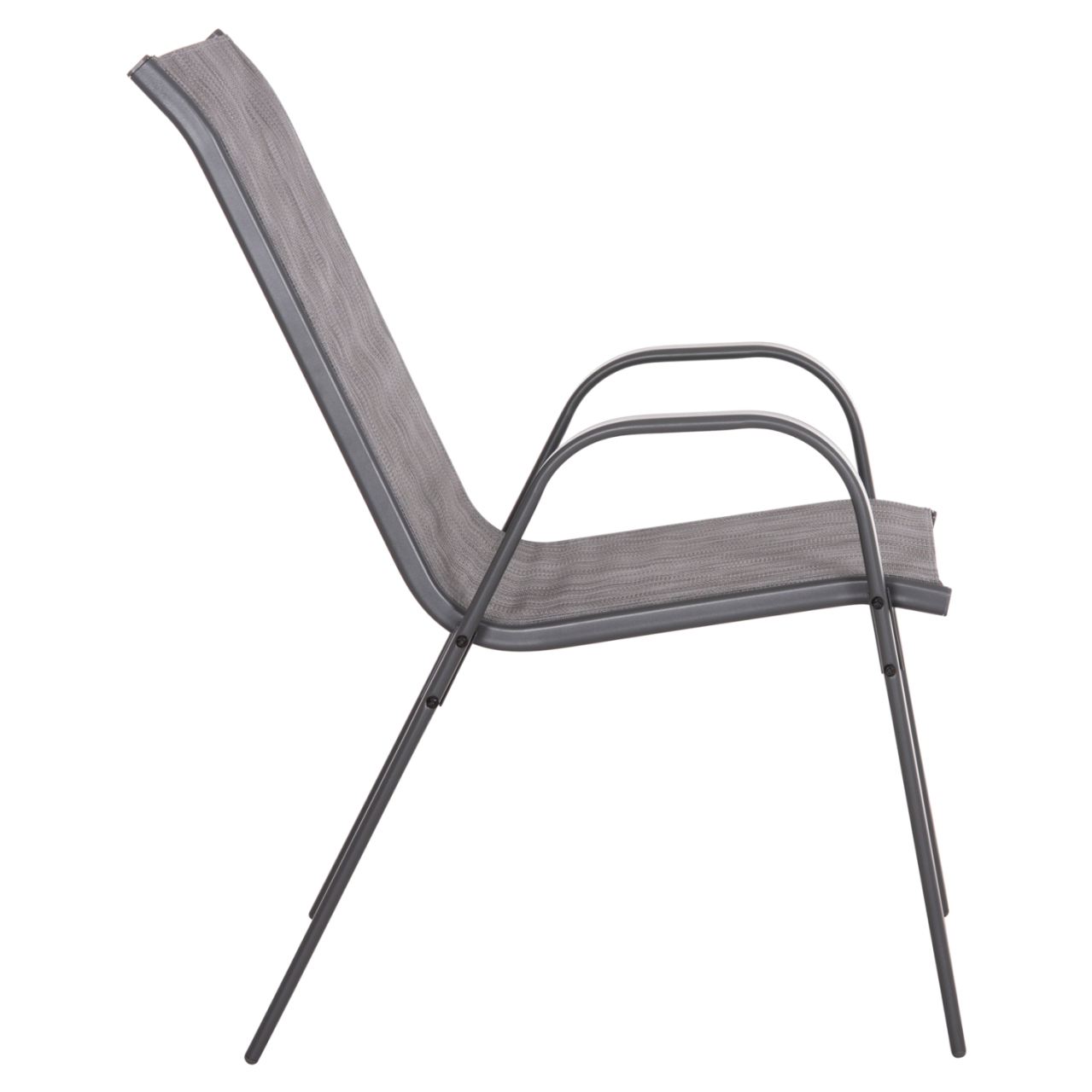 OUTDOOR ARMCHAIR LEON HM5000.41 GREY METAL FRAME and TEXTILENE-4PCS SET- 55x70x91Hcm. [4]