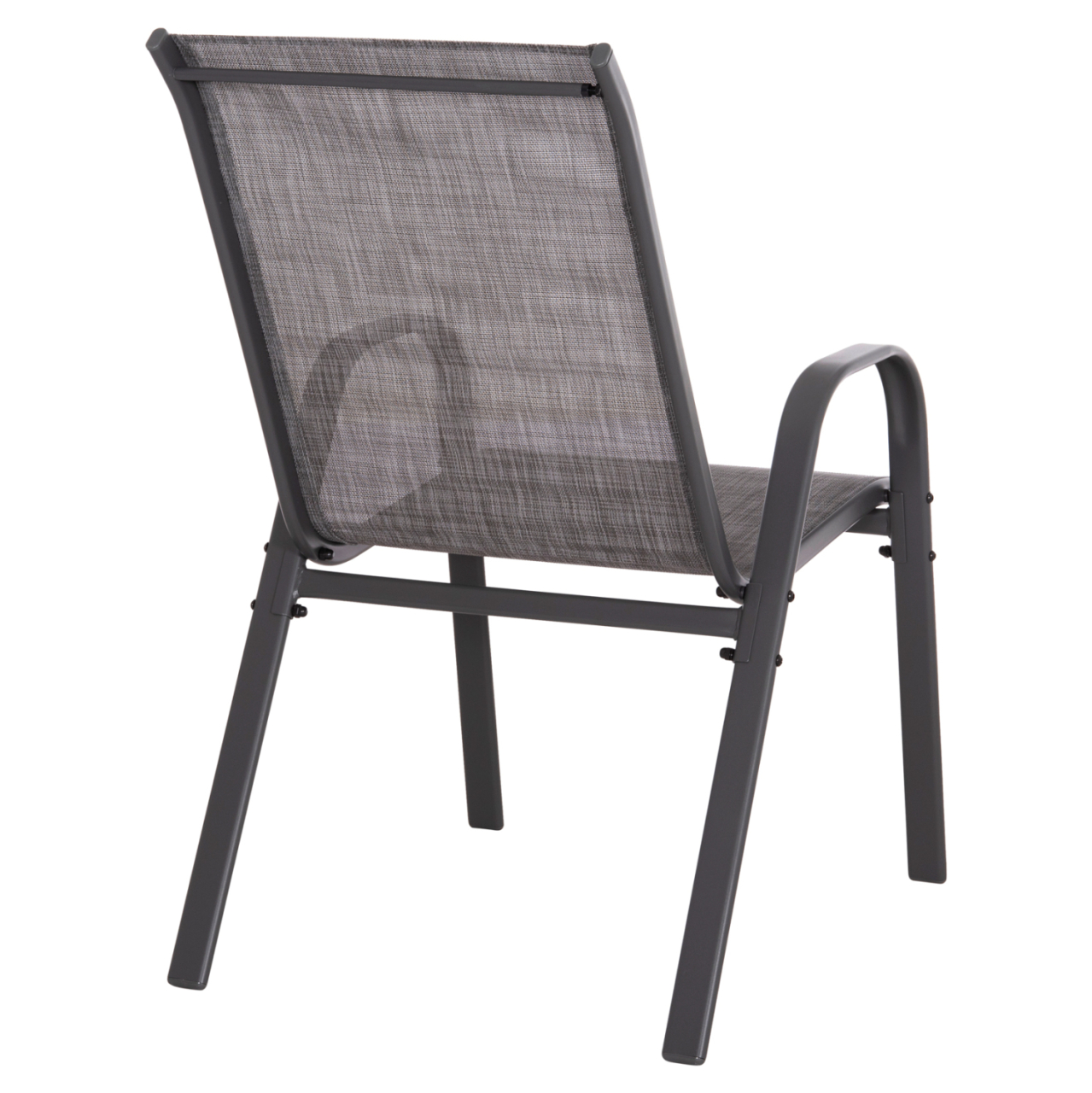 OUTDOOR ARMCHAIR LEON HM5000.41 GREY METAL FRAME and TEXTILENE-4PCS SET- 55x70x91Hcm. [5]