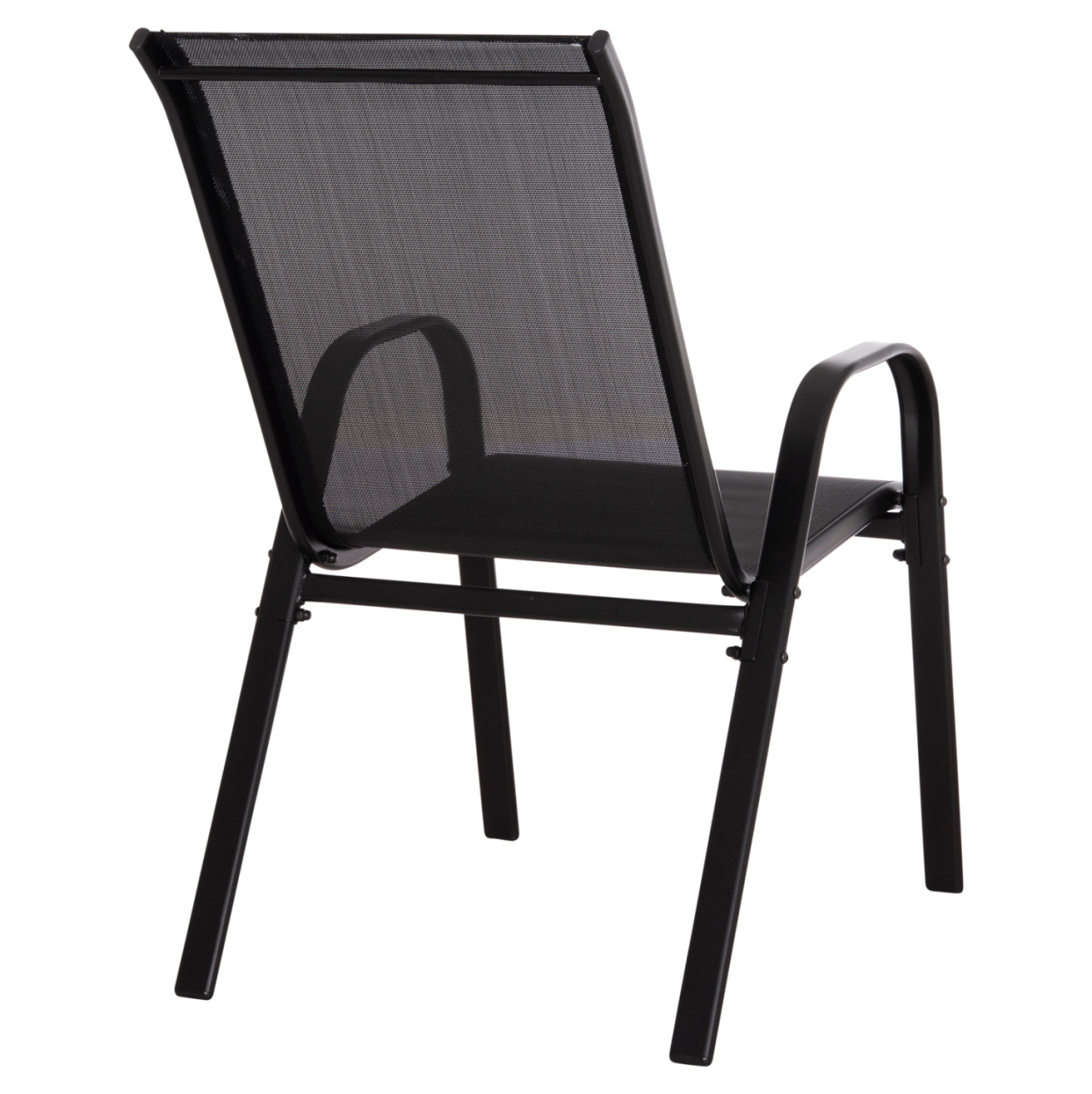 OUTDOOR ARMCHAIR LEON HM5000.43 BLACK METAL FRAME and TEXTILENE-4PCS SET- 55x70x91Hcm. [5]