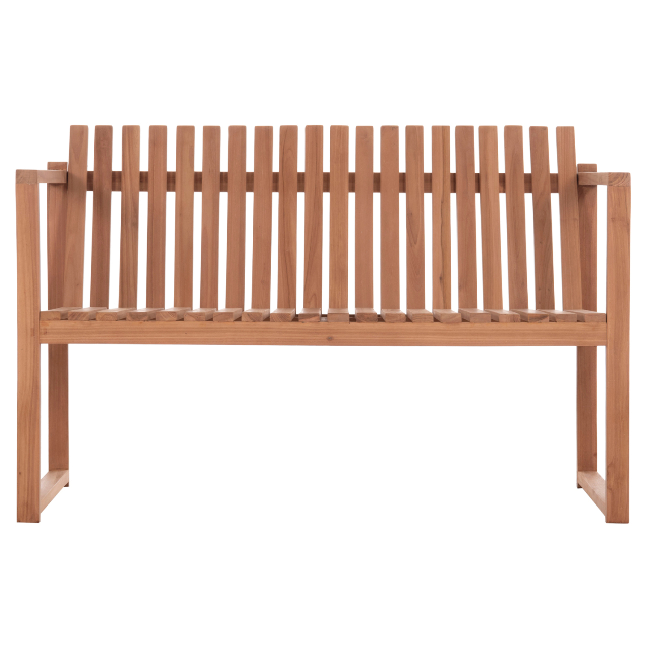 OUTDOOR BENCH 2-SEATER VED HM18124 TEAK WOOD IN NATURAL COLOR 130x60x86Hcm. [3]
