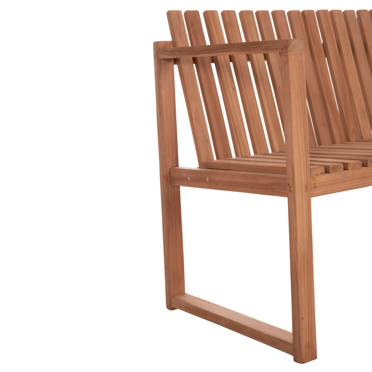 OUTDOOR BENCH 2-SEATER VED HM18124 TEAK WOOD IN NATURAL COLOR 130x60x86Hcm. [9]