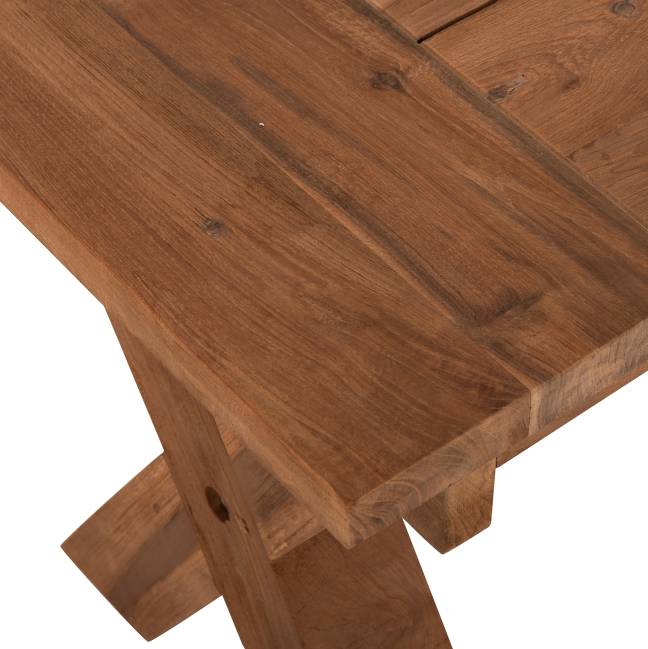 OUTDOOR BENCH HM9564 RECYCLED TEAK WOOD IN NATURAL COLOR 220x40x45Hcm. [5]