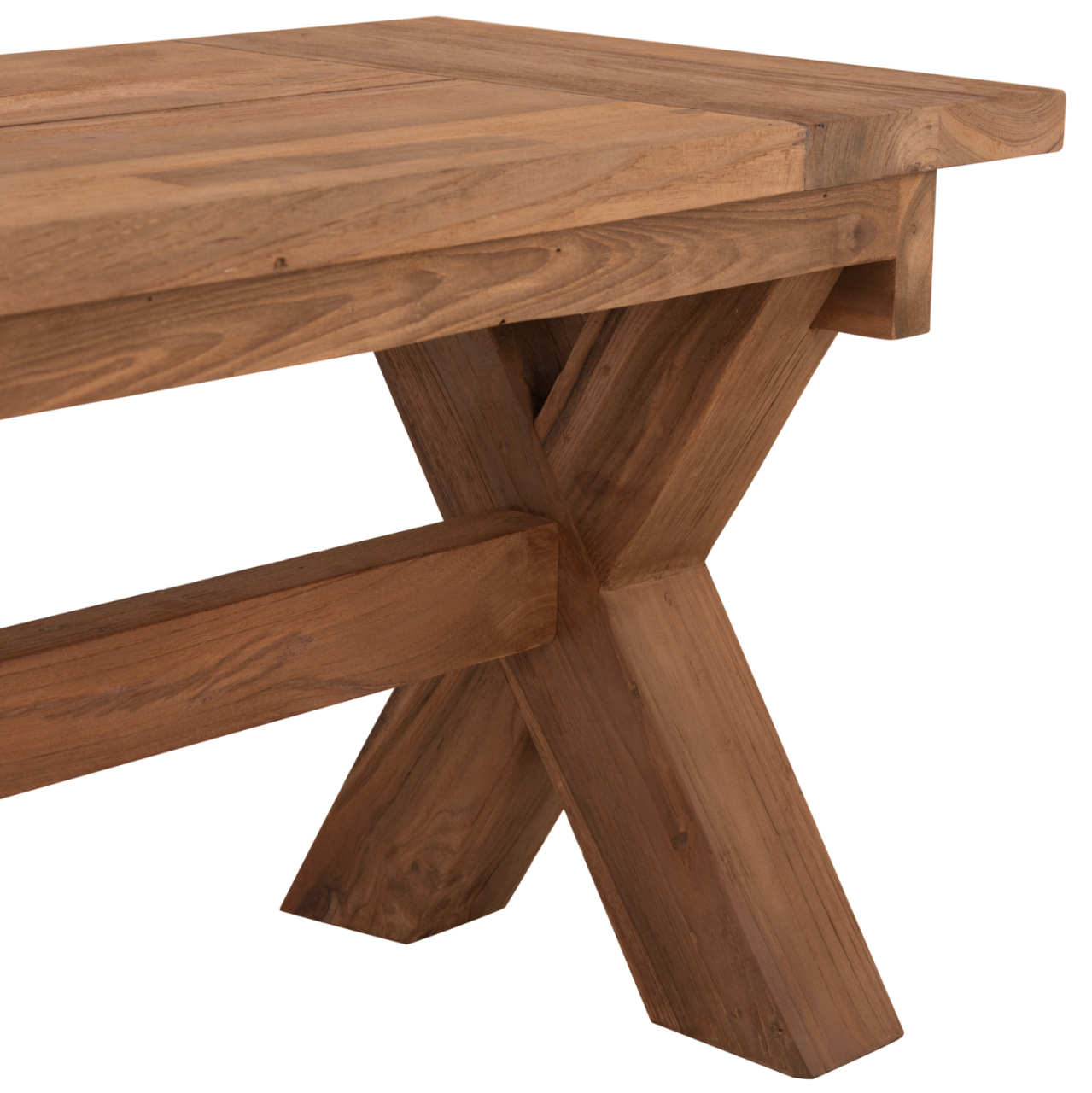 OUTDOOR BENCH HM9564 RECYCLED TEAK WOOD IN NATURAL COLOR 220x40x45Hcm. [6]