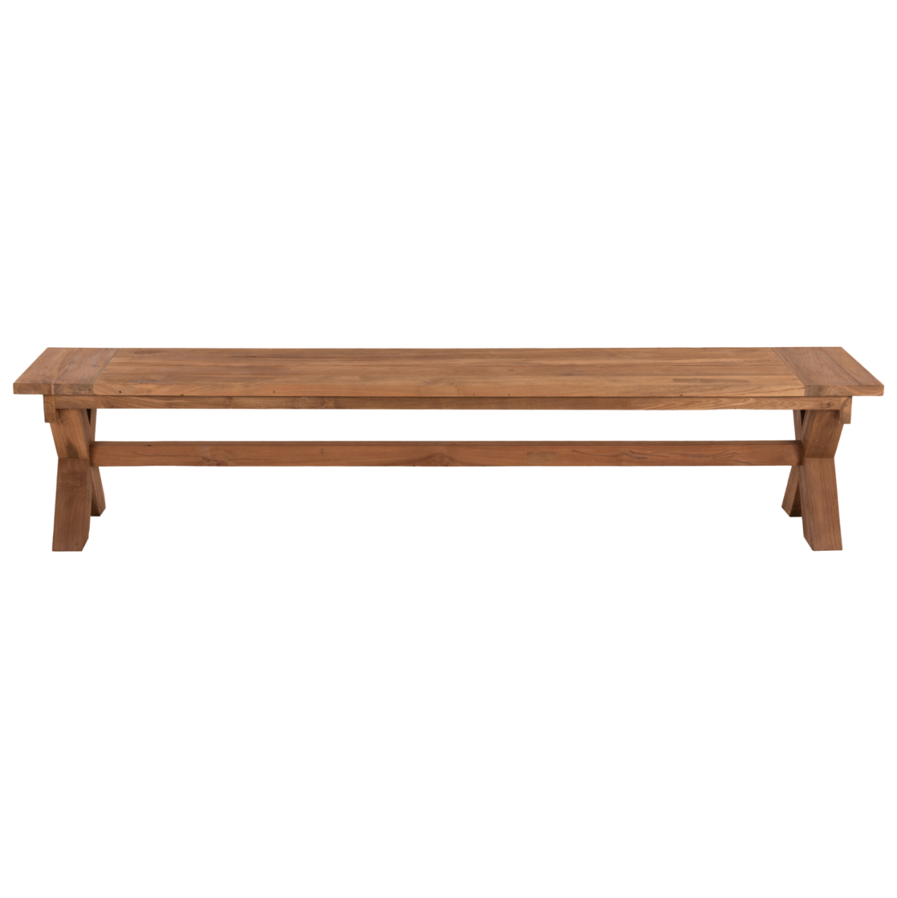 OUTDOOR BENCH HM9564 RECYCLED TEAK WOOD IN NATURAL COLOR 220x40x45Hcm. [3]