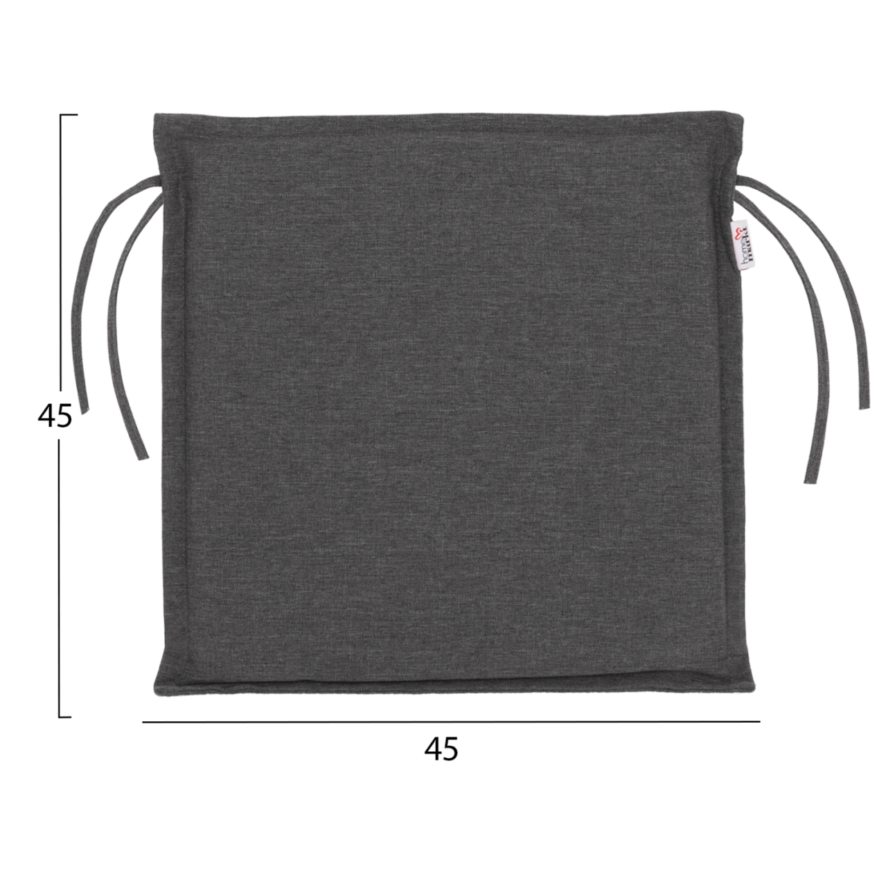 OUTDOOR CHAIR CUSHION VIND HM10930.23P OLEFIN FABRIC IN GREY 45x45x5(thickness)cm. [2]