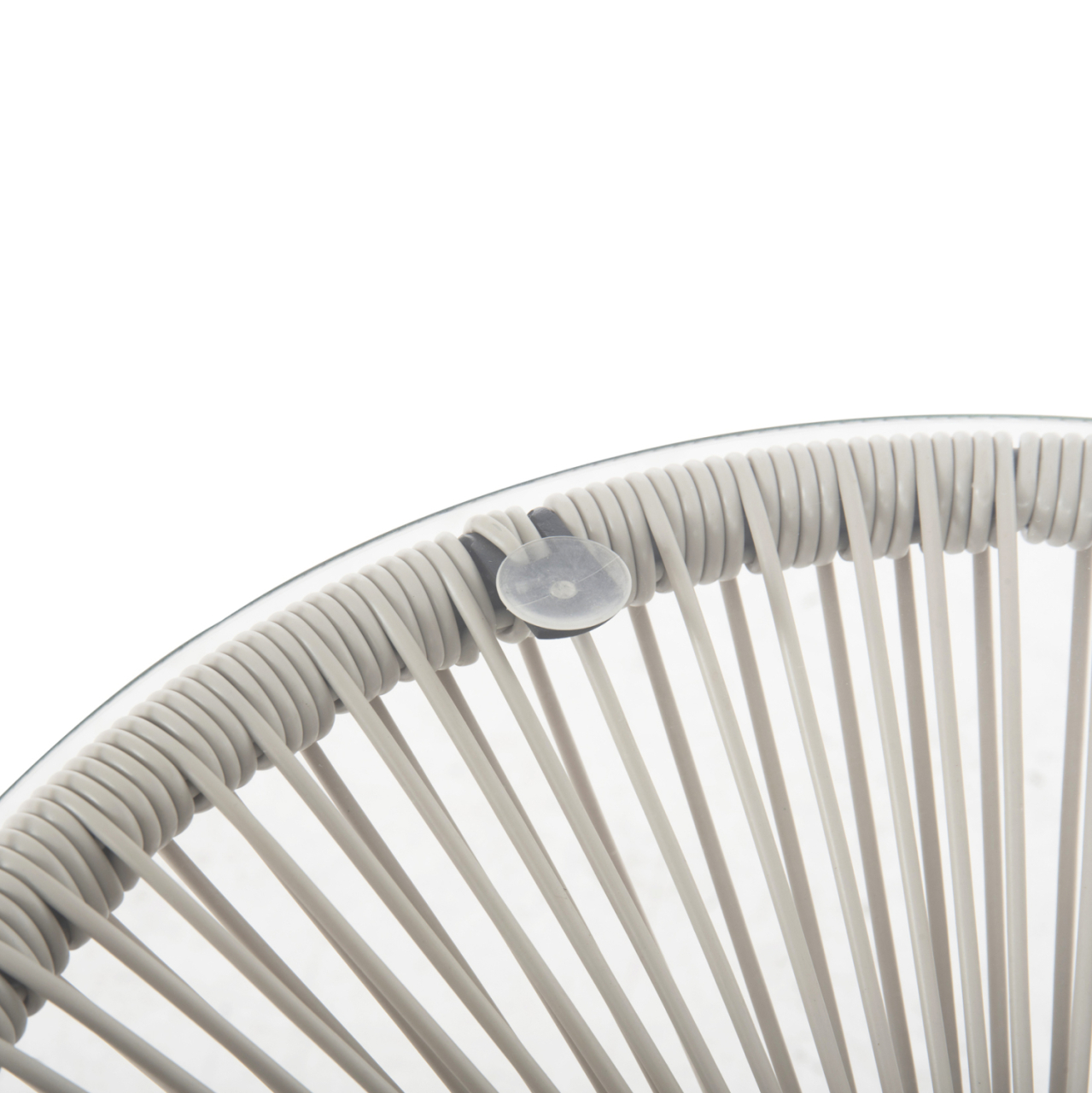 OUTDOOR COFFEE TABLE ALLEGRA HM5874.03 METAL IN BLACK- SYNTHETIC RATTAN IN BEIGE Φ47x45Hcm. [6]