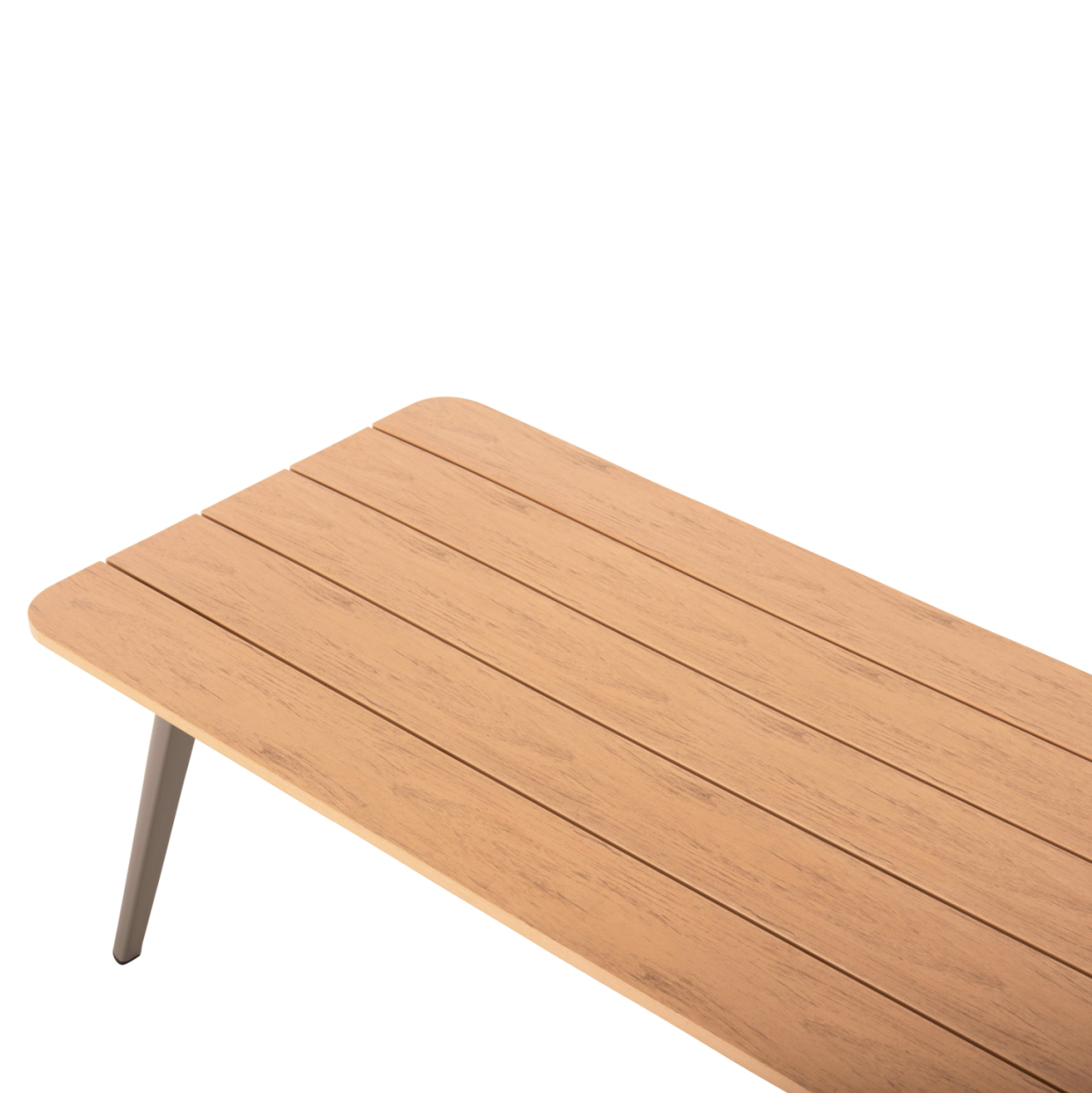 OUTDOOR CORNER LOUNGE SET MAERLY HM6140.03 ALUMINUM and CUSHIONS IN CHAMPAGNE COLOR-BEIGE SYNTHETIC ROPE [6]
