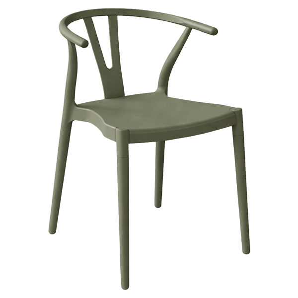 OUTDOOR DINING CHAIR BRAVE HM6625.05 POLPYPROPYLENE IN OLIVE GREEN 47x42x84.5Hcm [3]