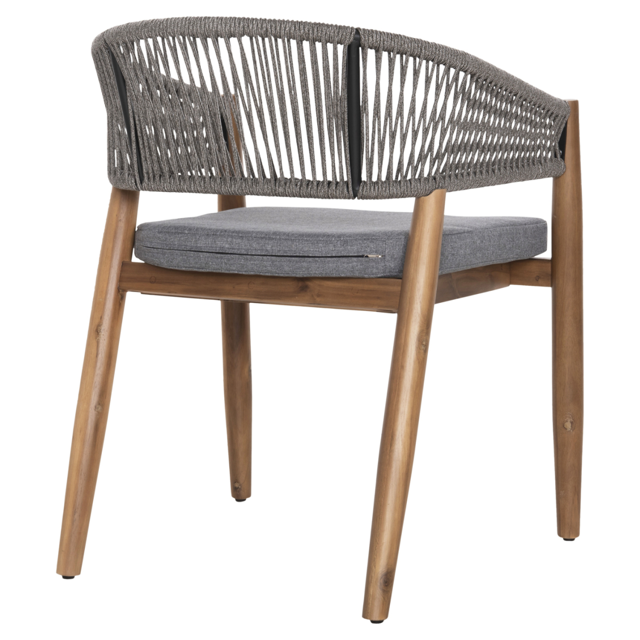 OUTDOOR DINING CHAIR NAVAN HM6135.01 ACACIA WOOD IN NATURAL-NYLON ROPE IN GREY 59x58x76Hcm. [5]
