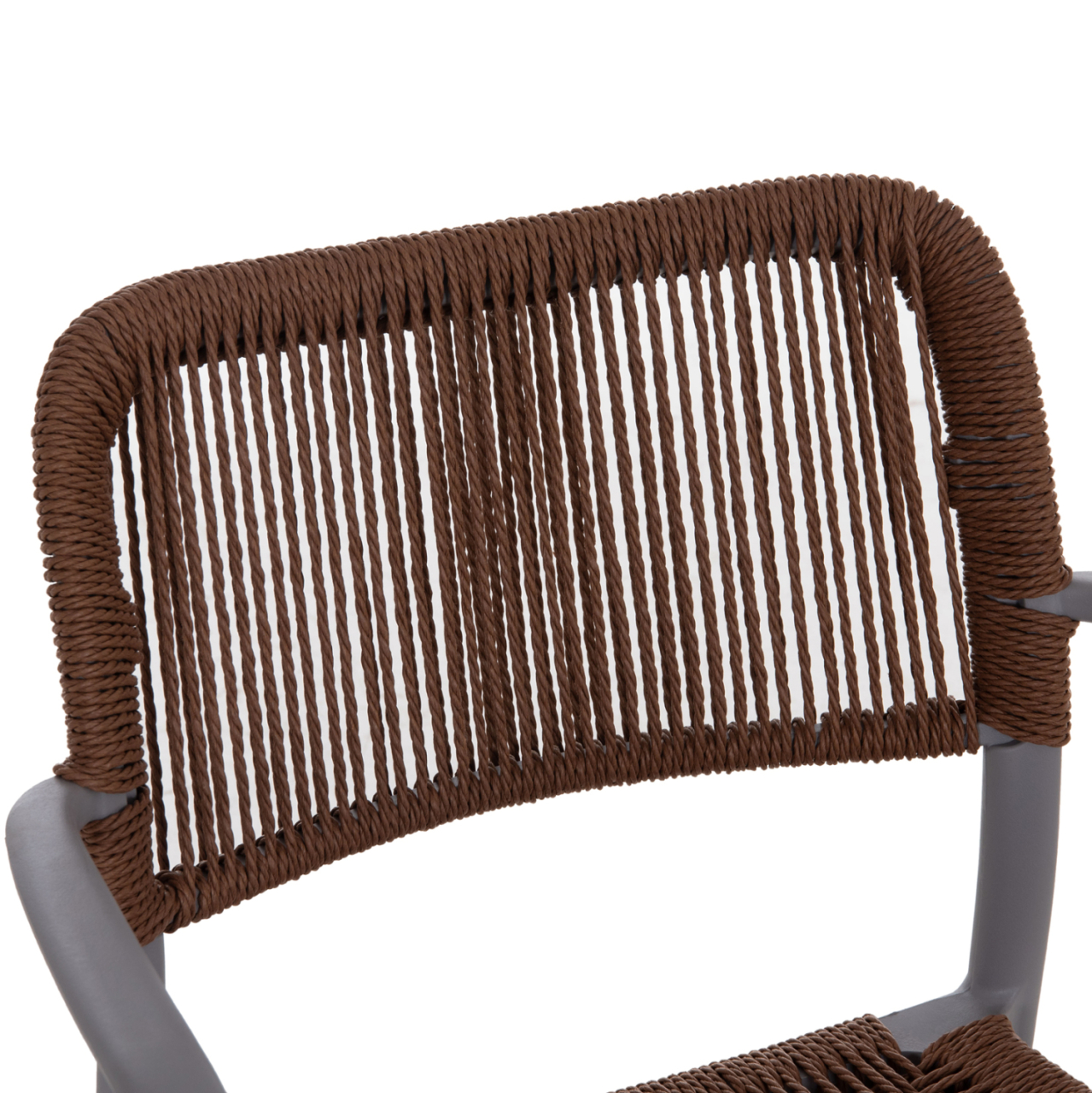 OUTDOOR DINING CHAIR STRIDER HM6391.03 GREY POLYPROPYLENE--BROWN ROPE 57x53x80Hcm. [7]