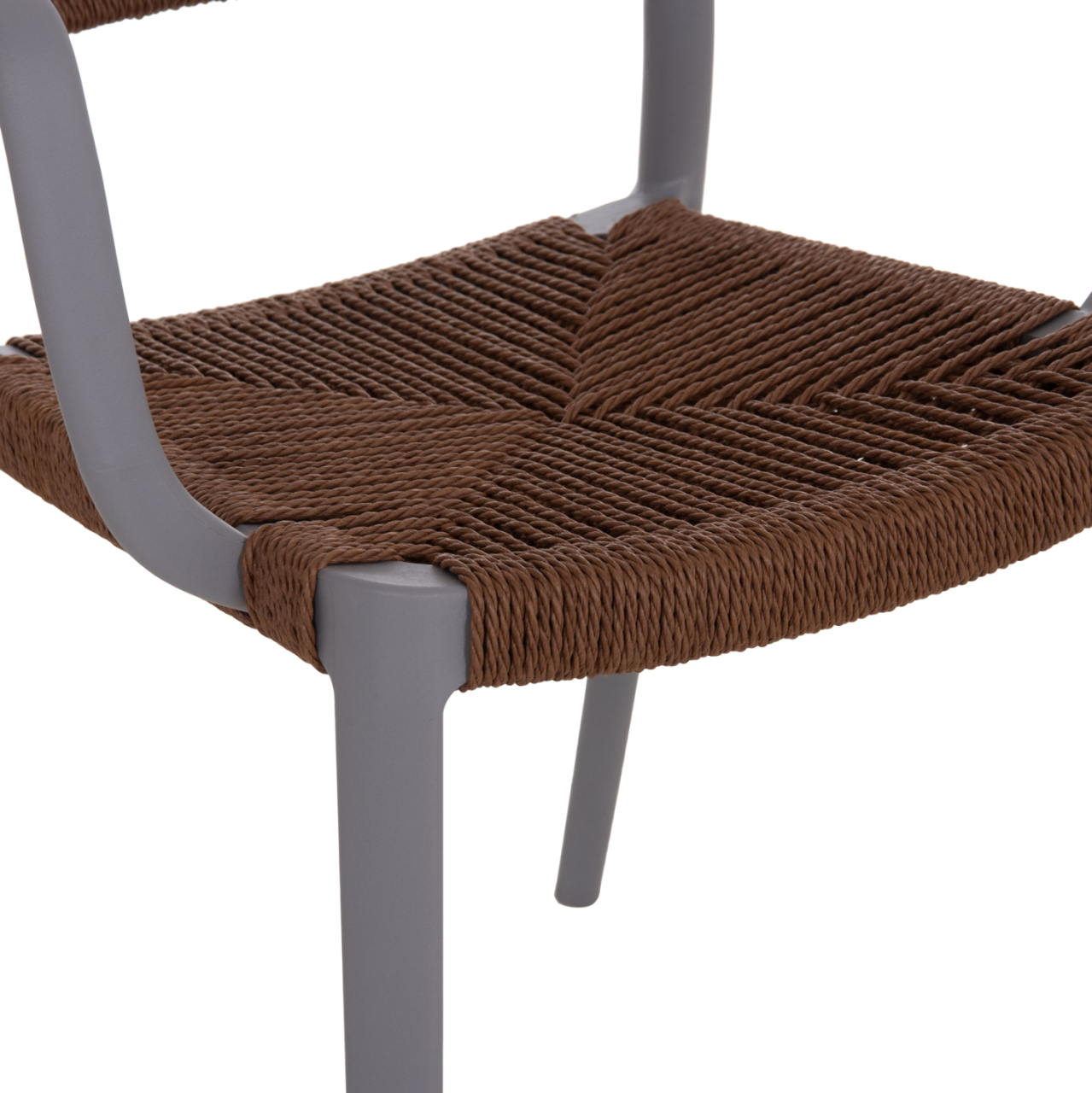 OUTDOOR DINING CHAIR STRIDER HM6391.03 GREY POLYPROPYLENE--BROWN ROPE 57x53x80Hcm. [8]