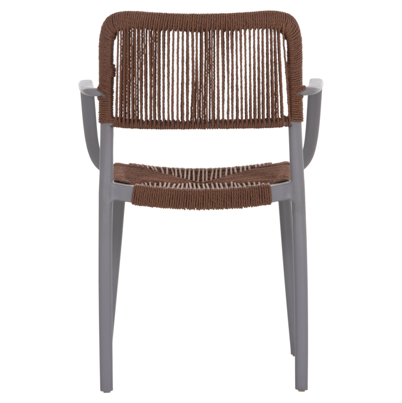 OUTDOOR DINING CHAIR STRIDER HM6391.03 GREY POLYPROPYLENE--BROWN ROPE 57x53x80Hcm. [6]