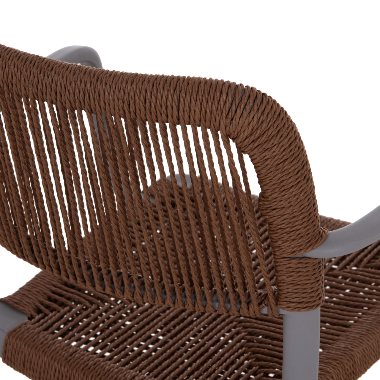 OUTDOOR DINING CHAIR STRIDER HM6391.03 GREY POLYPROPYLENE--BROWN ROPE 57x53x80Hcm. [10]
