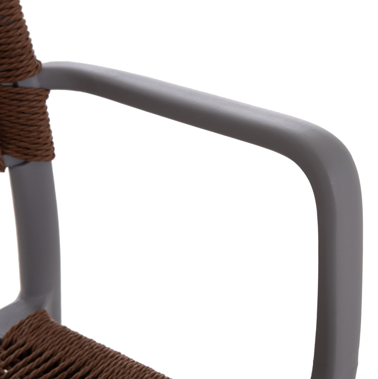 OUTDOOR DINING CHAIR STRIDER HM6391.03 GREY POLYPROPYLENE--BROWN ROPE 57x53x80Hcm. [9]