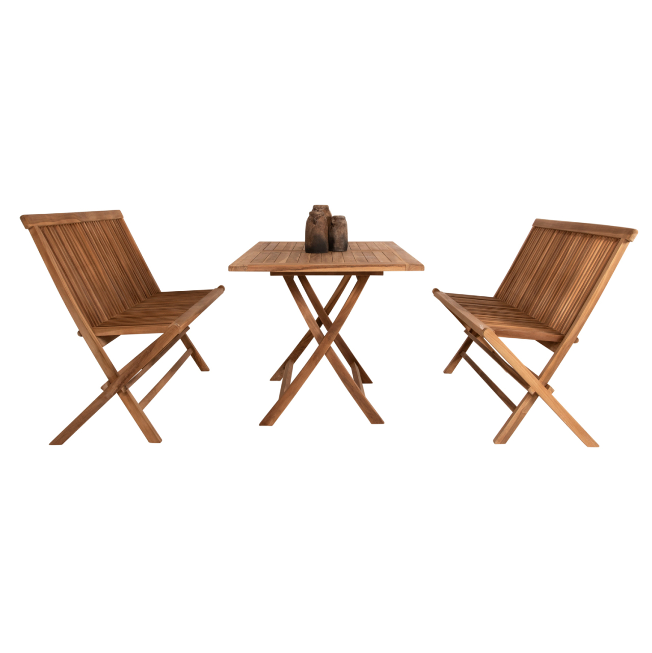 OUTDOOR DINING SET 3PCS KENDALL HM11952 SOLID TEAK WOOD IN NATURAL COLOR [4]