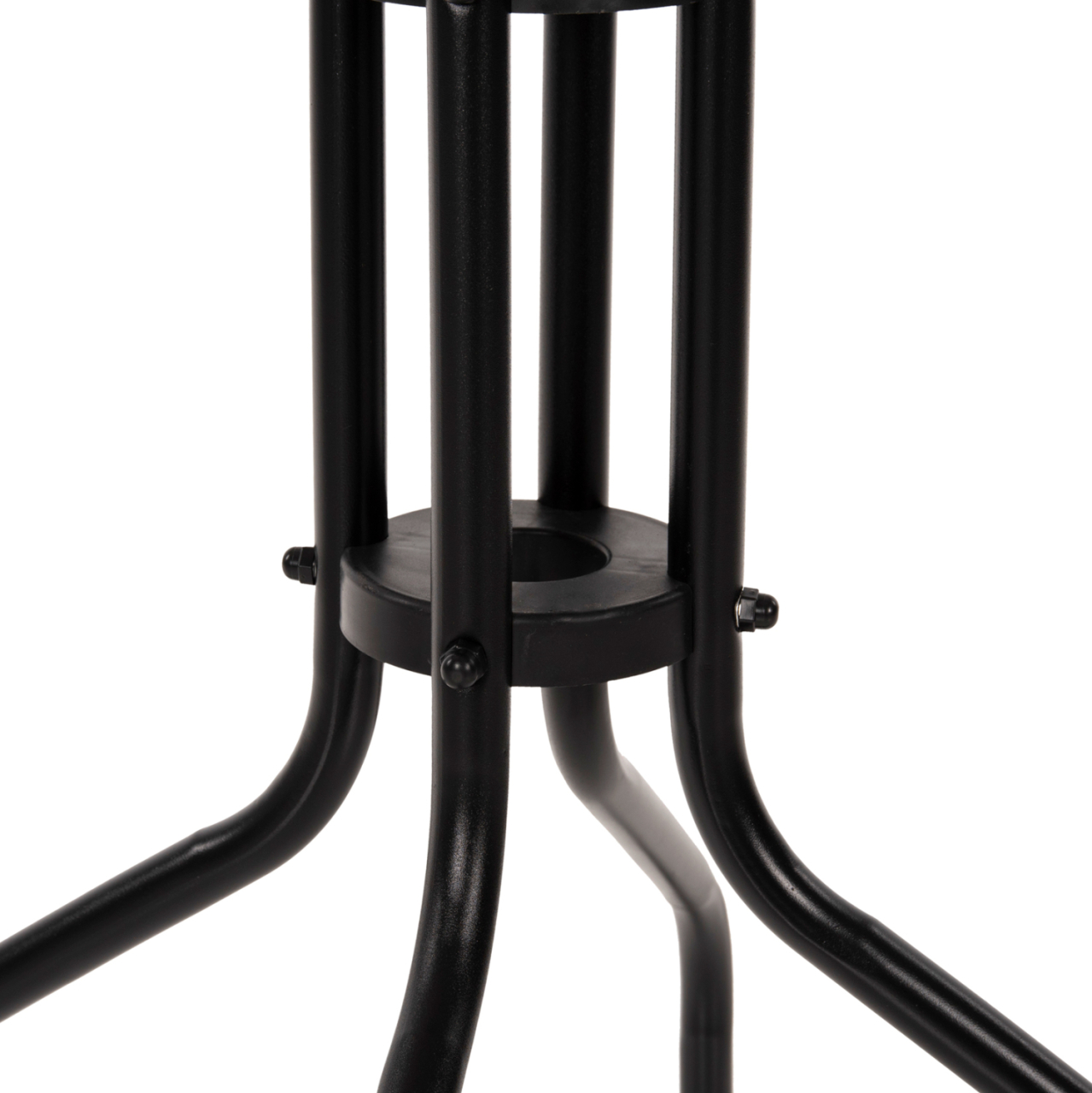OUTDOOR DINING SET 3PCS LEON HM5181.03 METAL CHAIRS and TABLE Φ60cm BLACK [5]