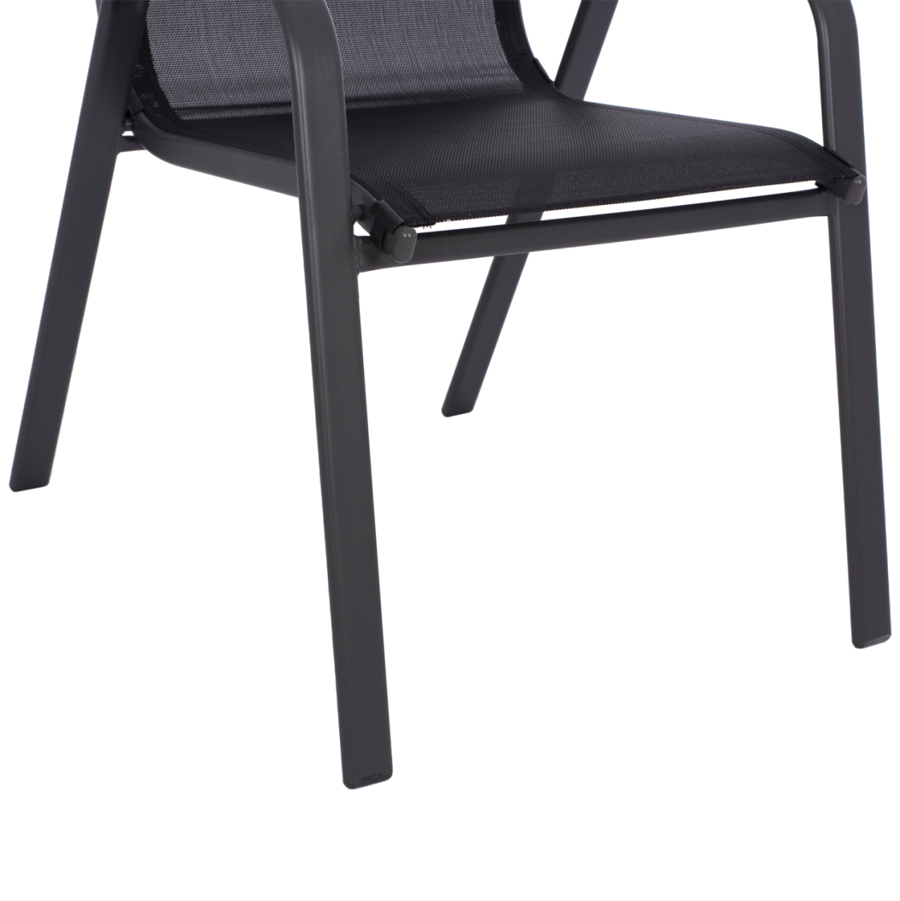 OUTDOOR DINING SET 3PCS LEON HM5181.03 METAL CHAIRS and TABLE Φ60cm BLACK [7]
