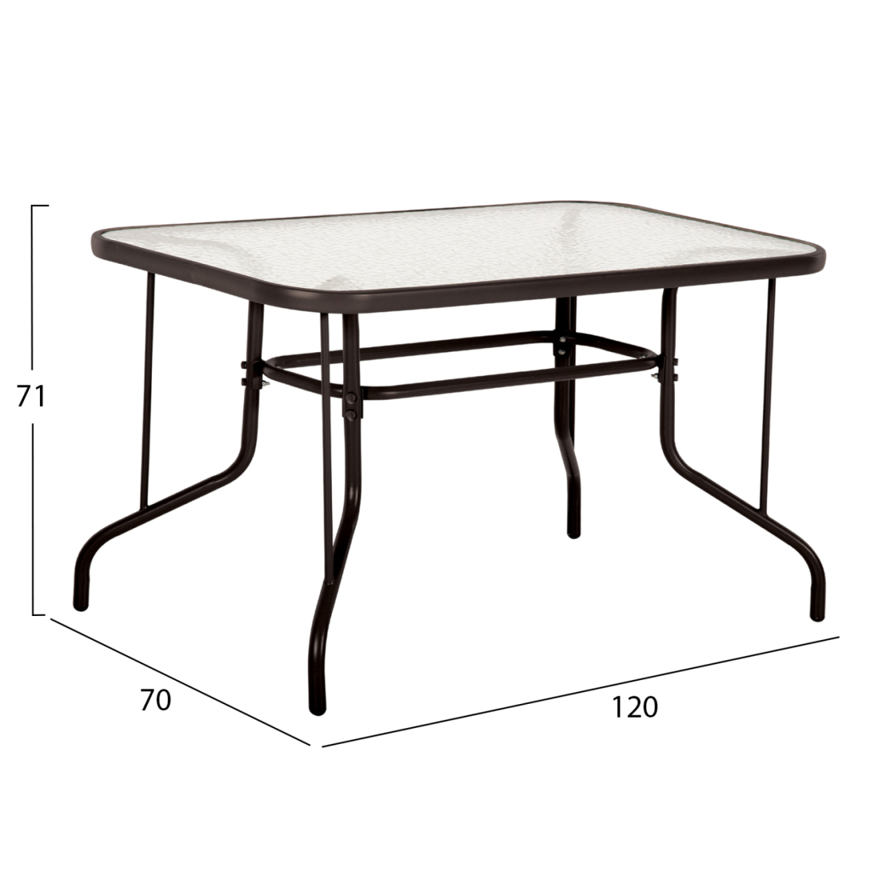 OUTDOOR DINING SET 5PCS ADAM HM10565.02 METAL and TEXTILENE--BROWN [2]