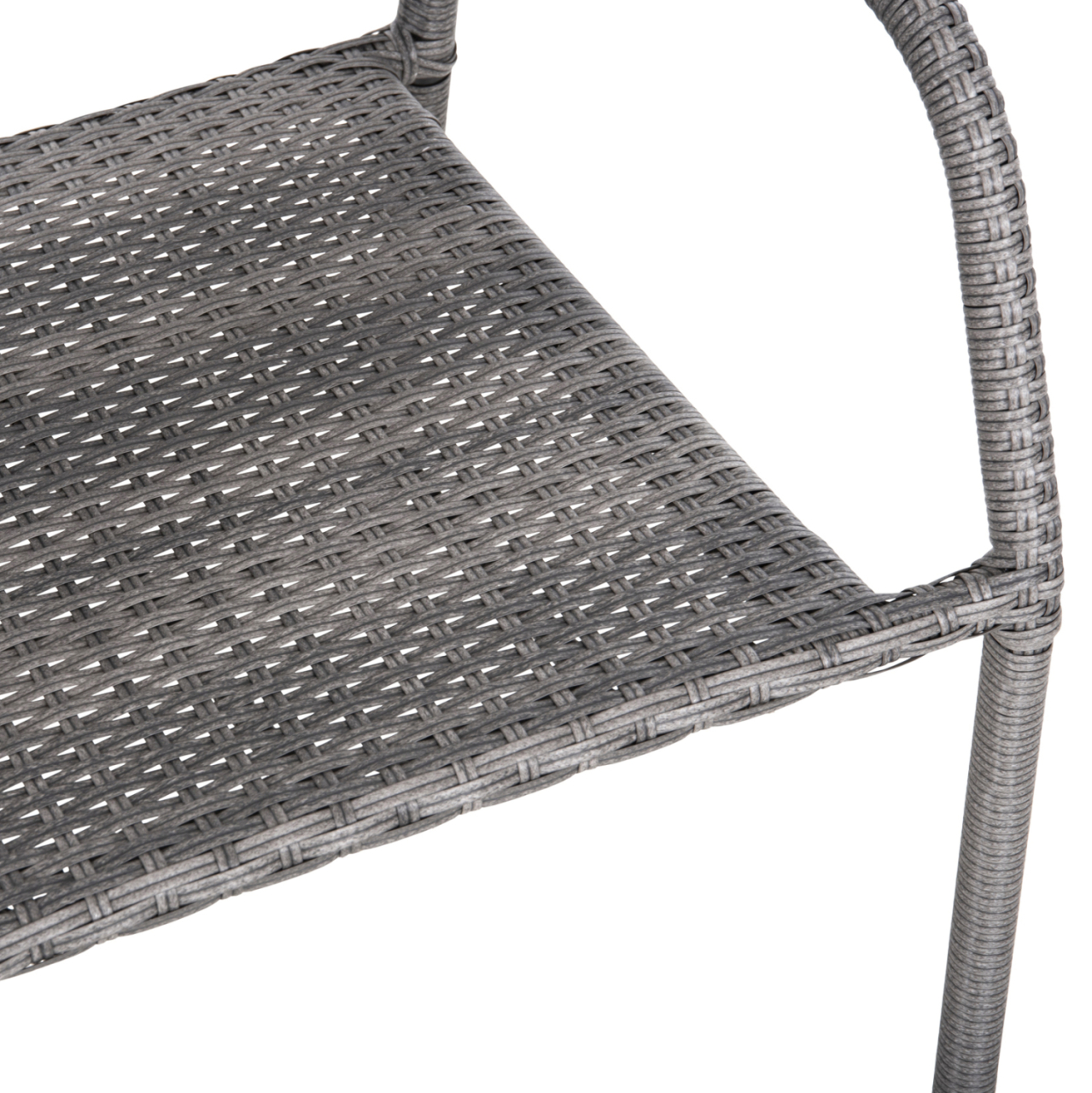 OUTDOOR DINING SET 5PCS ADAM HM10873.02 METAL and WICKER IN GREY [8]