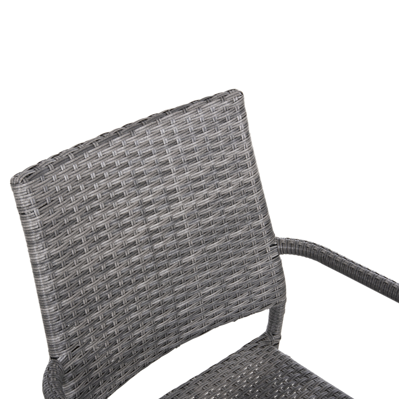 OUTDOOR DINING SET 5PCS ADAM HM10873.02 METAL and WICKER IN GREY [7]