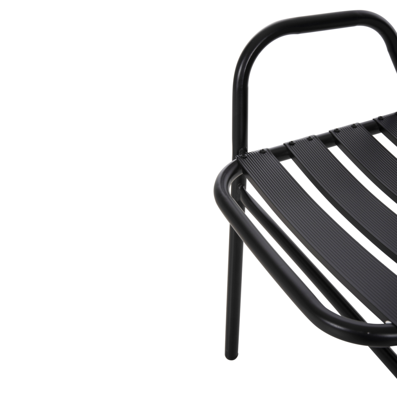 OUTDOOR DINING SET 5PCS ADAM HM21219.01 METAL CHAIRS and TABLE 110x60 BLACK [5]