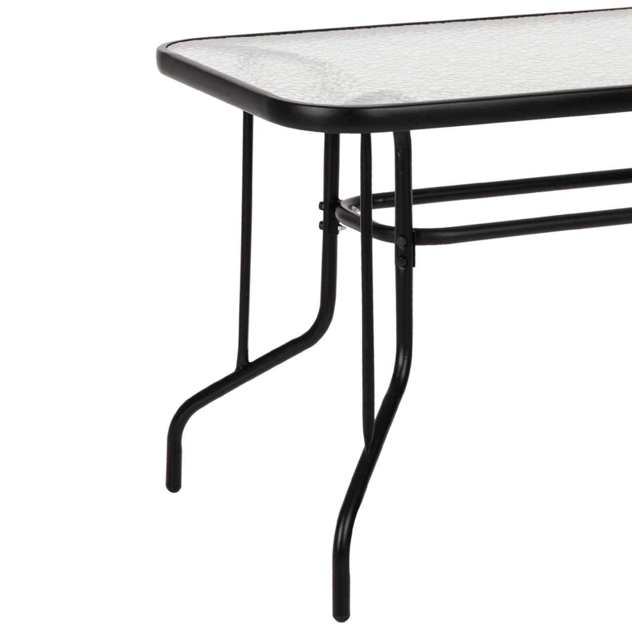 OUTDOOR DINING SET 5PCS ADAM HM21219.01 METAL CHAIRS and TABLE 110x60 BLACK [7]