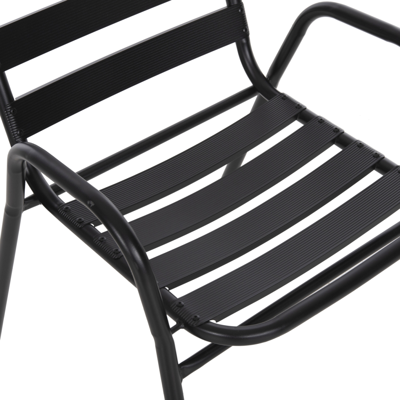 OUTDOOR DINING SET 5PCS ADAM HM21219.01 METAL CHAIRS and TABLE 110x60 BLACK [4]