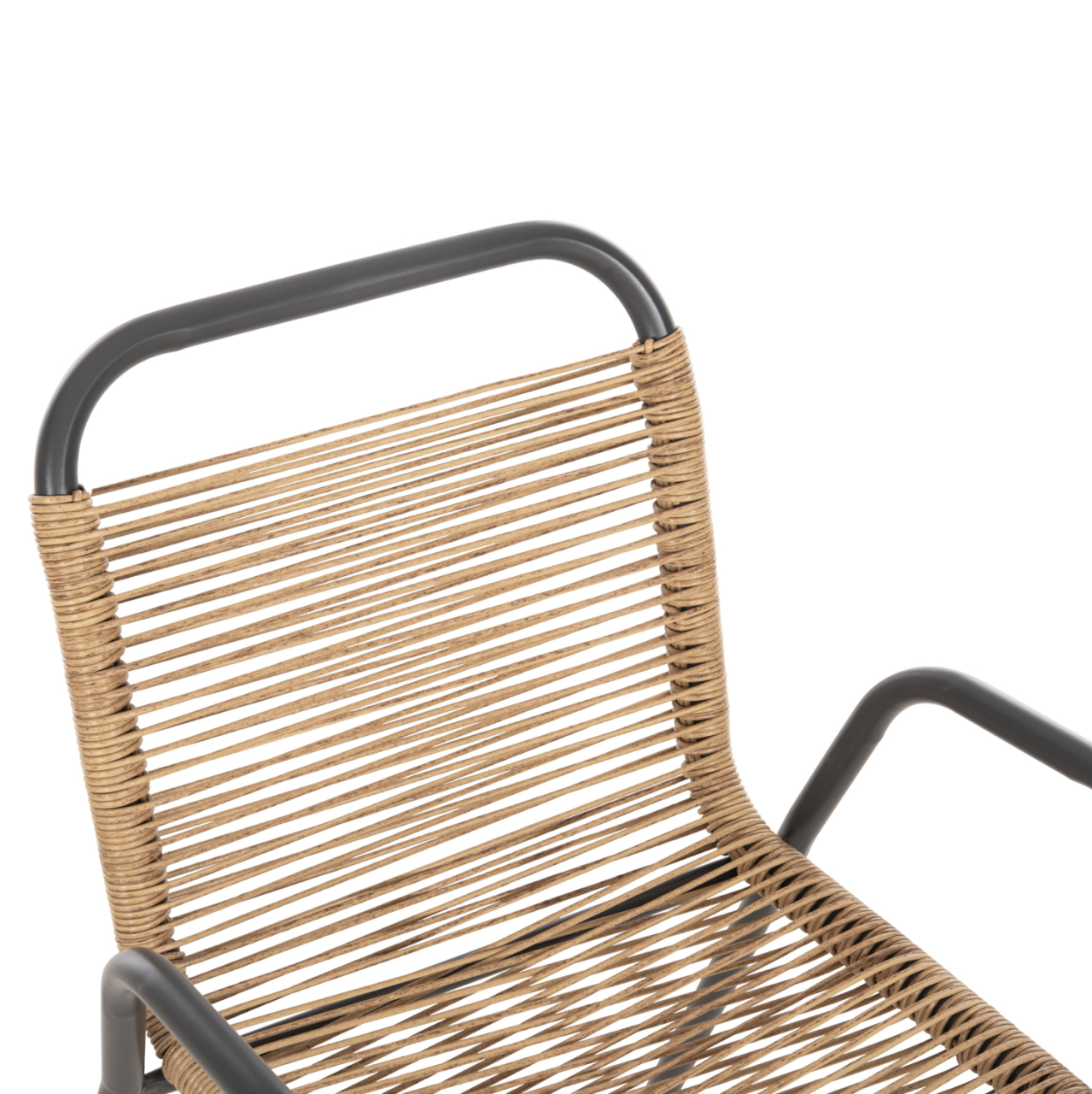 OUTDOOR DINING SET 5PCS AVRIL HM10956.02 GREY METAL--P.E.RATTAN IN NATURAL [4]