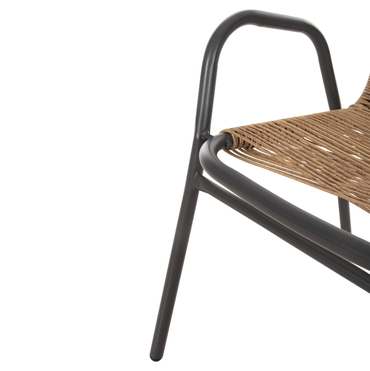 OUTDOOR DINING SET 5PCS AVRIL HM21221.01 METAL CHAIRS and TABLE 110x60 GREY-NATURAL [5]