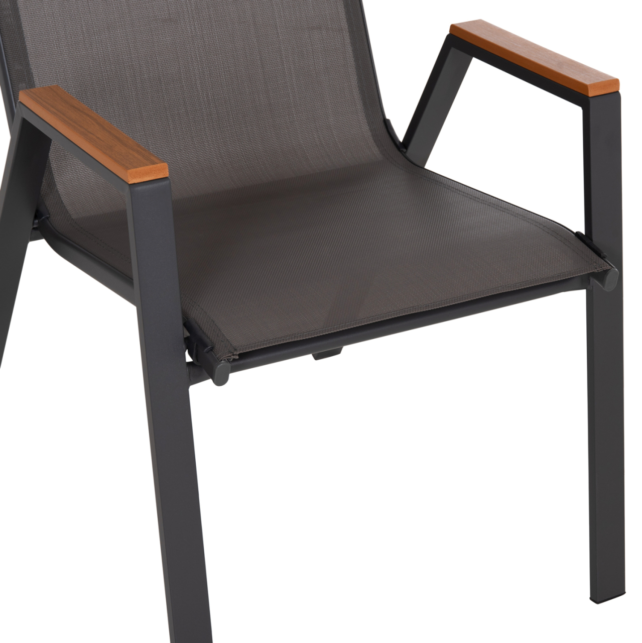 OUTDOOR DINING SET 5PCS BECK HM10729.01 METAL CHAIRS and TABLE 140x80cm GREY [8]