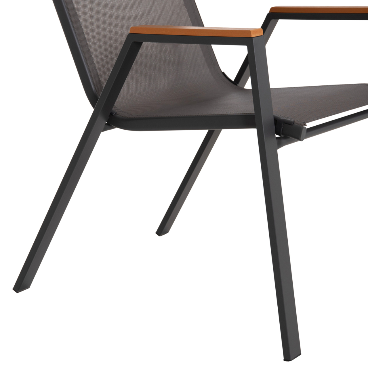 OUTDOOR DINING SET 5PCS BECK HM10729.01 METAL CHAIRS and TABLE 140x80cm GREY [10]