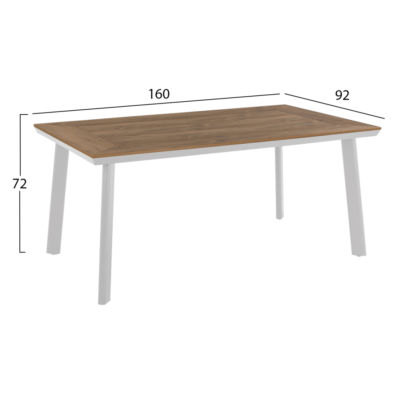 OUTDOOR DINING SET 5PCS BERG HM10823.01 ALUMINUM-POLYWOOD-TEXTILENE---WHITE [2]