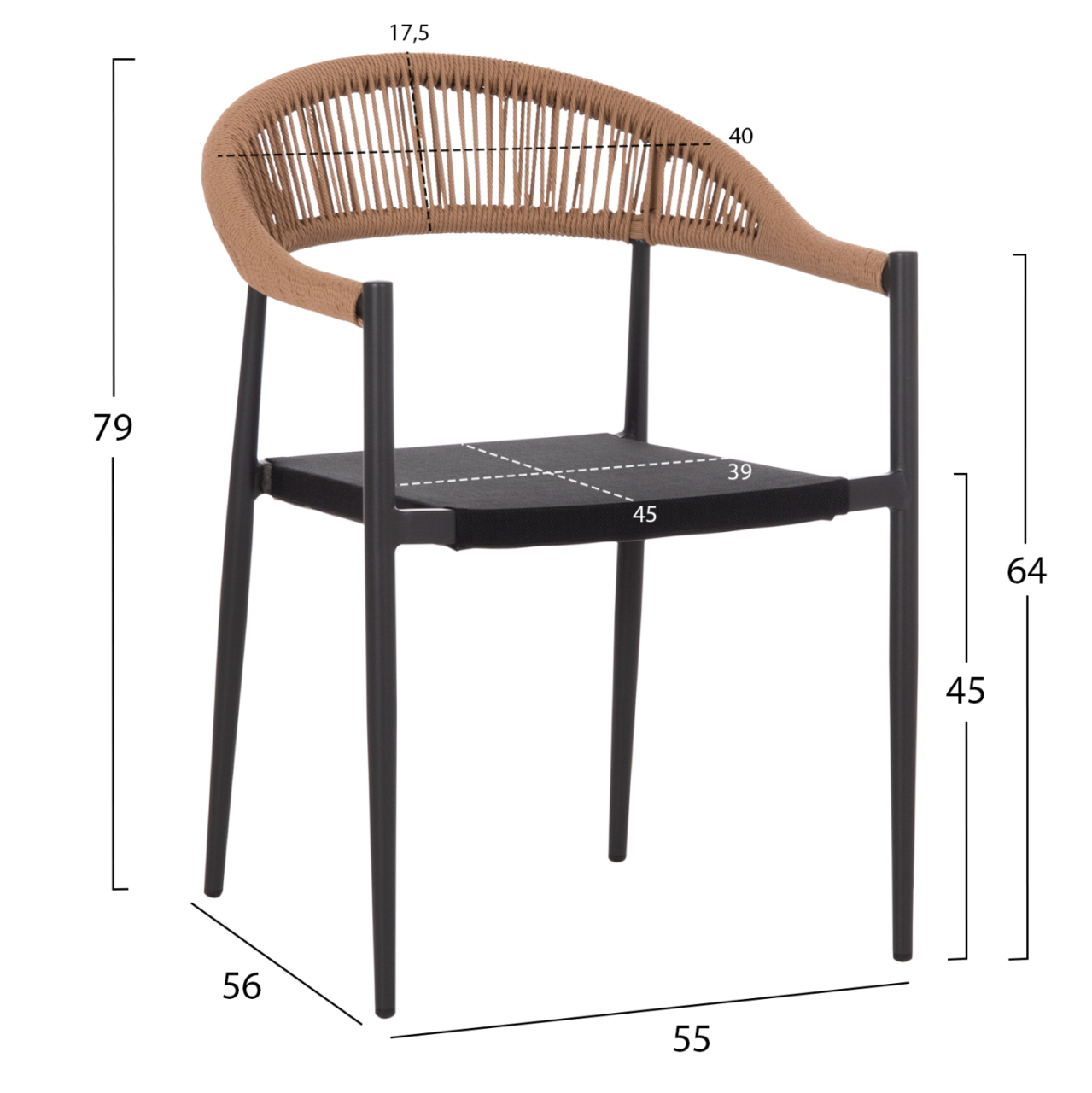 OUTDOOR DINING SET 5PCS BERG HM21134 DARK GREY ALUMINUM--P.E.RATTAN [3]