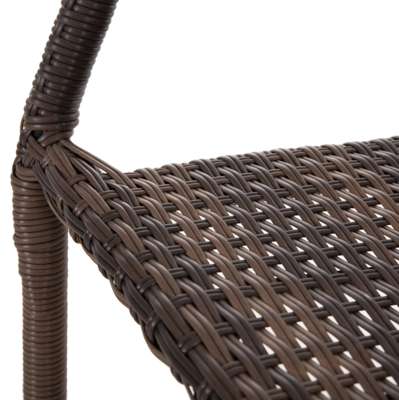 OUTDOOR DINING SET 5PCS BRUNO HM10874.01 METAL and WICKER IN BROWN [6]