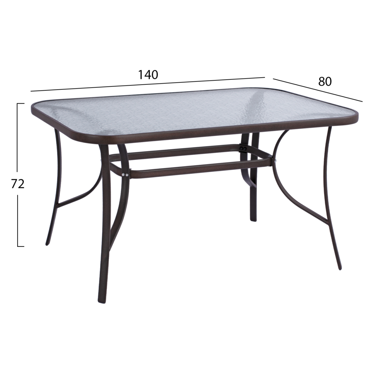 OUTDOOR DINING SET 5PCS BRUNO HM10874.01 METAL and WICKER IN BROWN [2]
