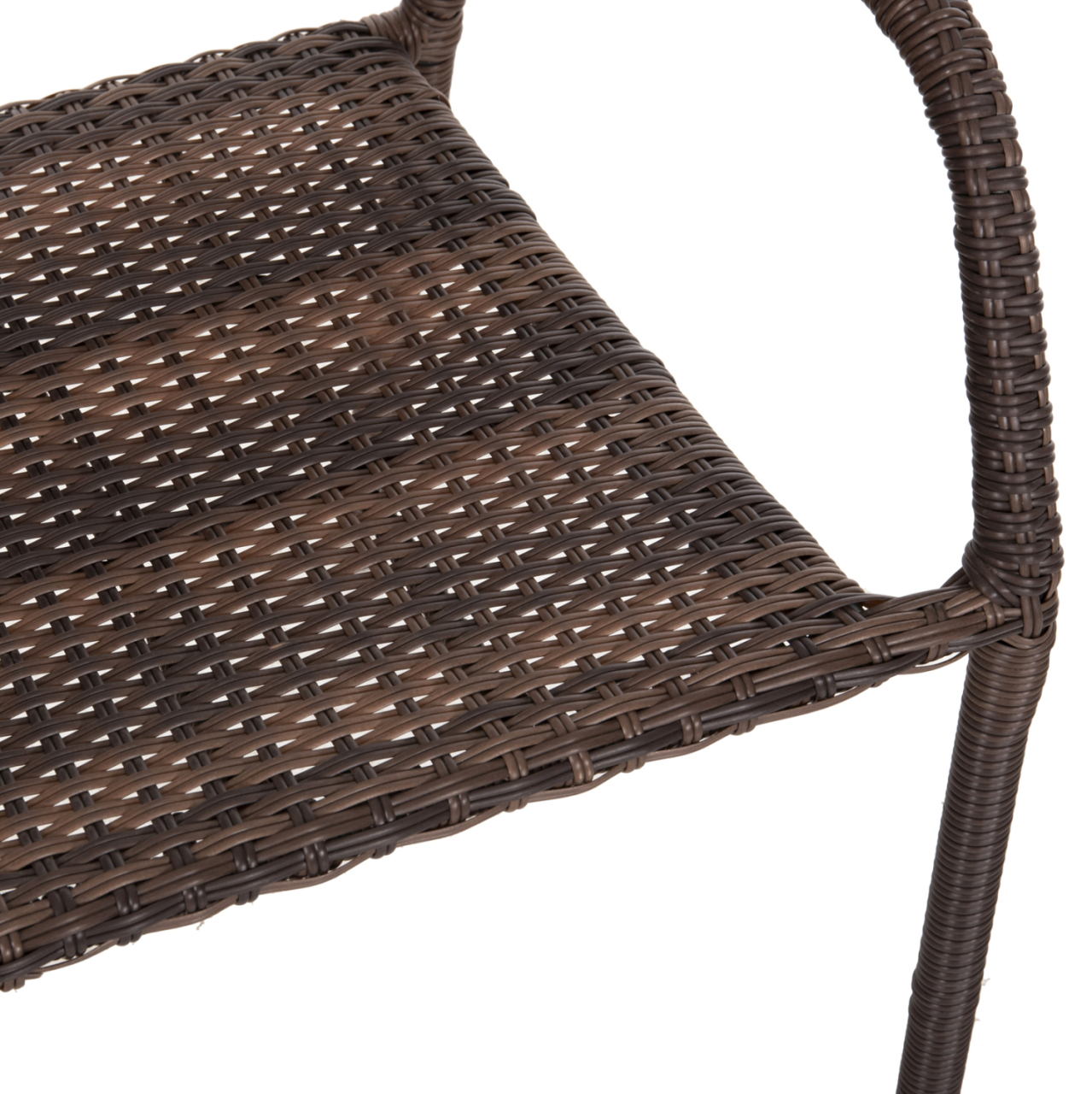 OUTDOOR DINING SET 5PCS BRUNO HM10874.01 METAL and WICKER IN BROWN [7]