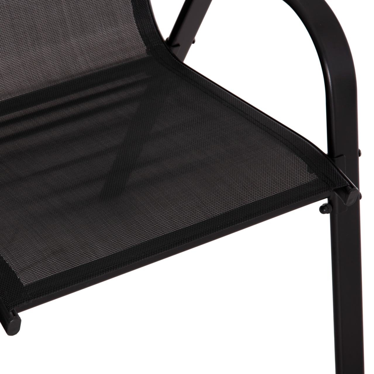 OUTDOOR DINING SET 5PCS BRUNO HM10894.03 METAL and TEXTILENE-- BLACK [6]