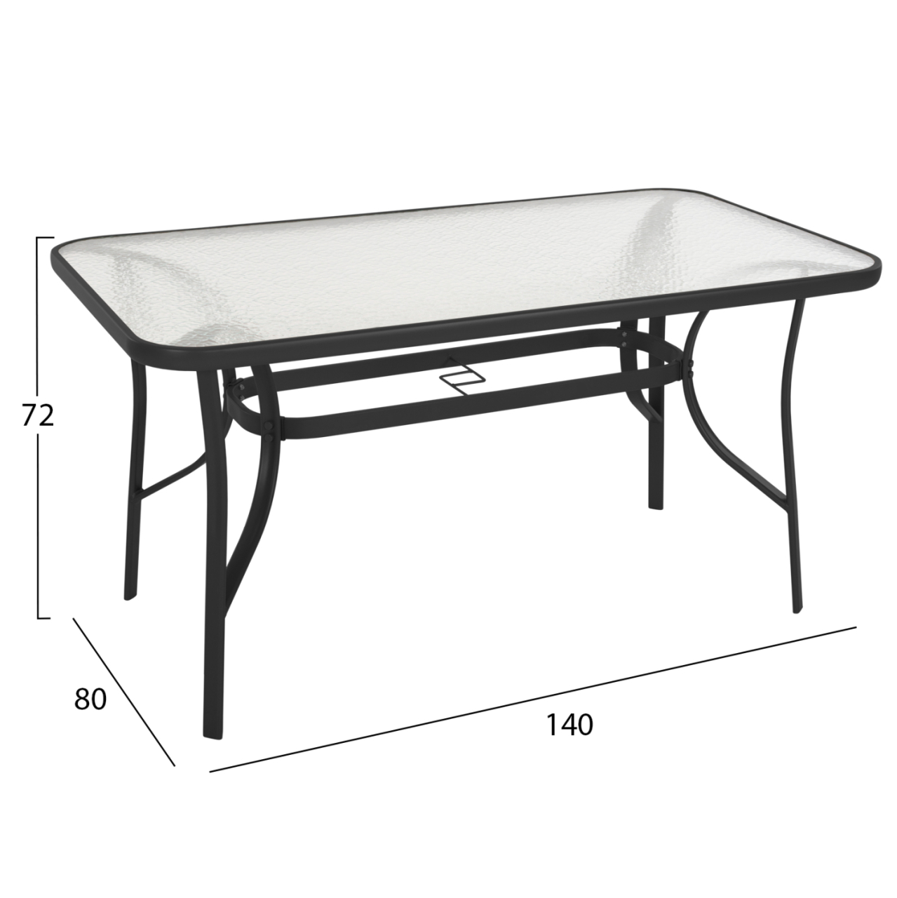 OUTDOOR DINING SET 5PCS BRUNO HM10894.03 METAL and TEXTILENE-- BLACK [2]
