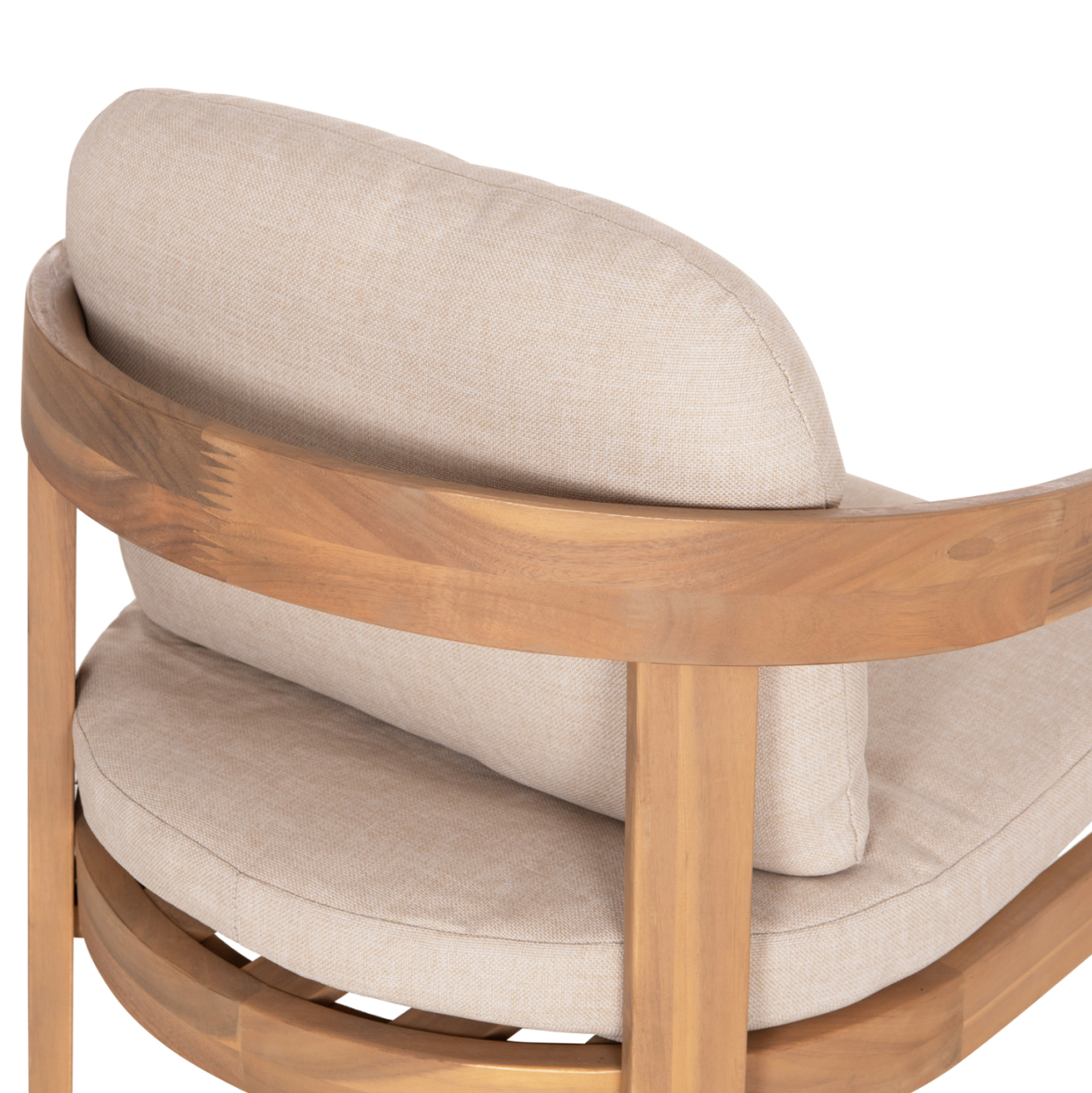 OUTDOOR DINING SET 5PCS CRAVIN HM10904 ACACIA WOOD IN NATURAL--CUSHIONS IN BEIGE [6]
