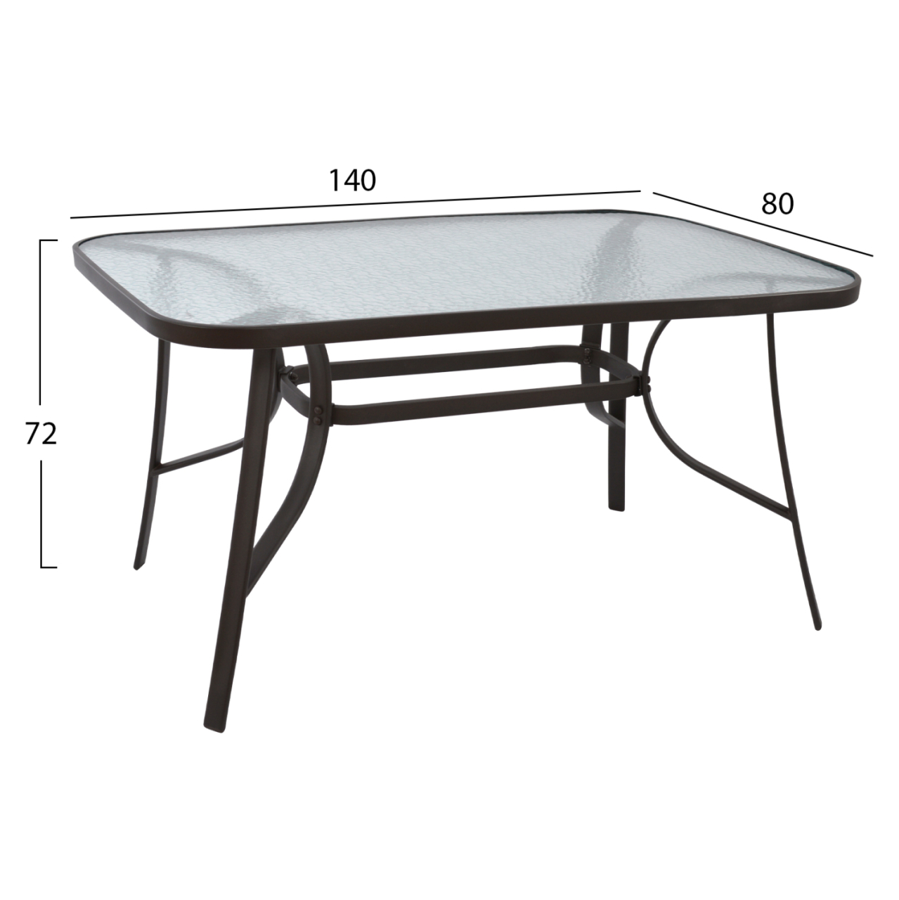 OUTDOOR DINING SET 5PCS ENDIKA HM10562.02 METALLIC 5PCS BROWN-BEIGE [2]