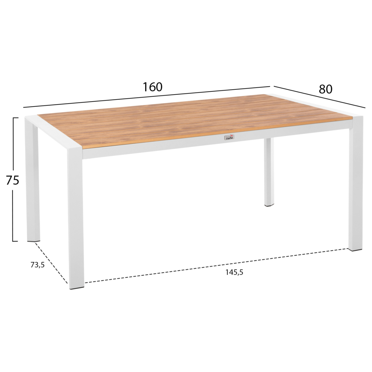 OUTDOOR DINING SET 5PCS HILLIARD HM10998.01 WHITE ALUMINUM-POLYWOOD [2]