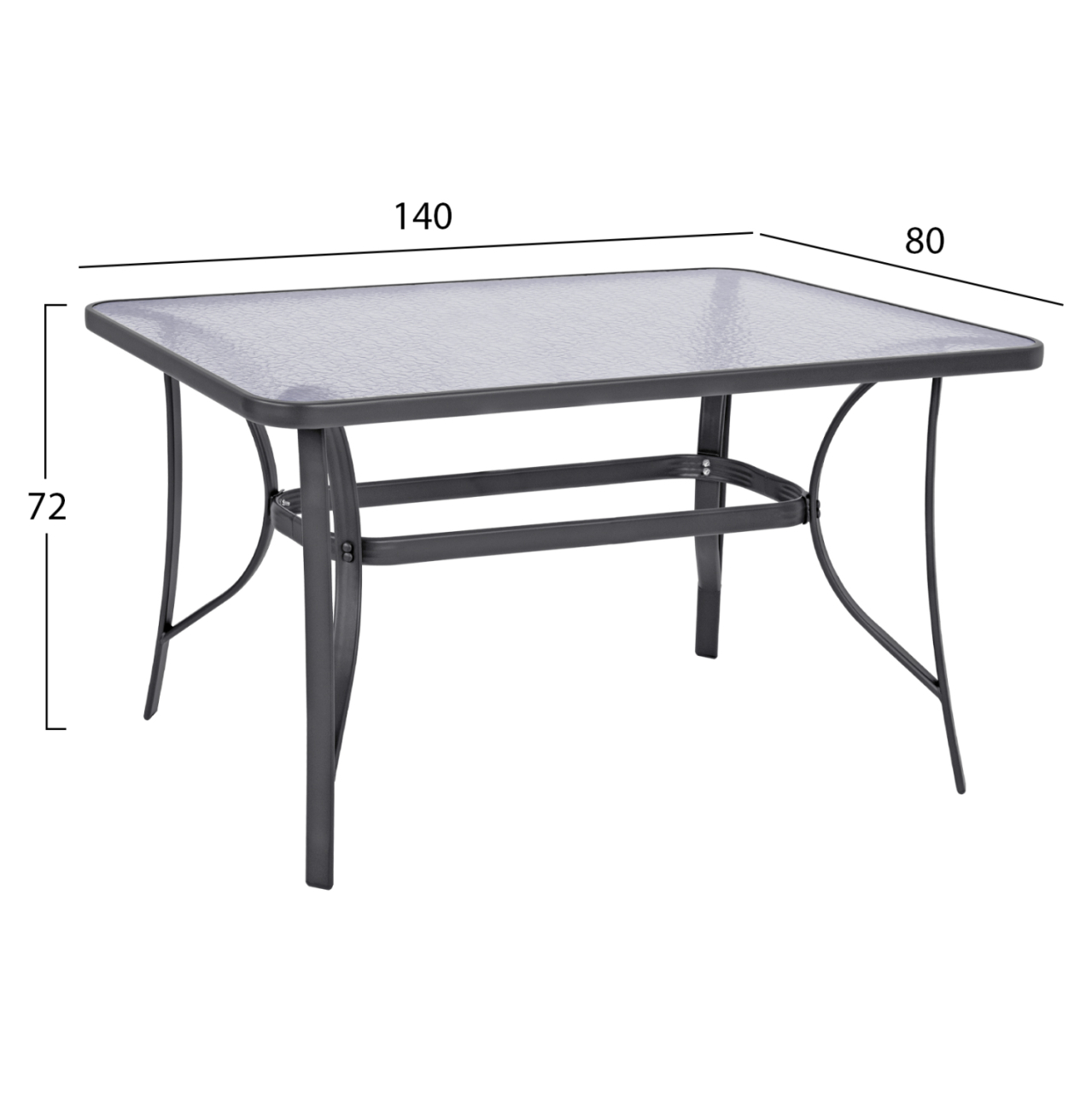 OUTDOOR DINING SET 5PCS HM10569.01 CHAIRS WITH CUSHION and TABLE 140X80cm. -GREY [2]