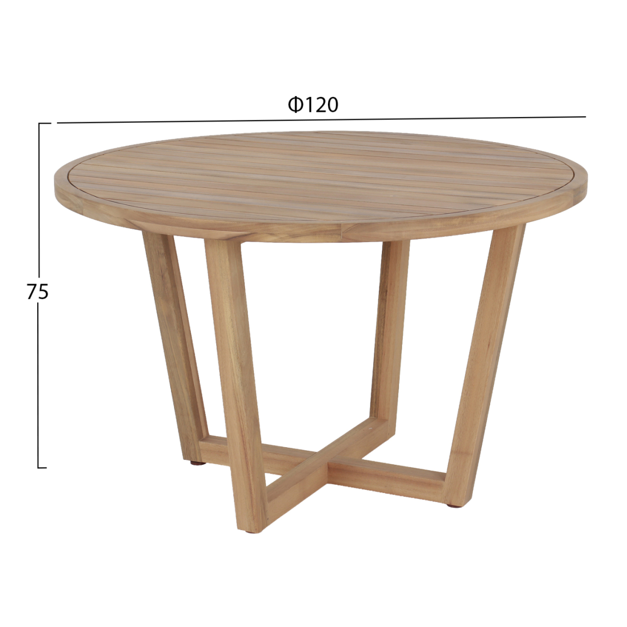 OUTDOOR DINING SET 5PCS PARAISO HM10898.01 ACACIA WOOD IN NATURAL--CUSHIONS IN BEIGE [2]