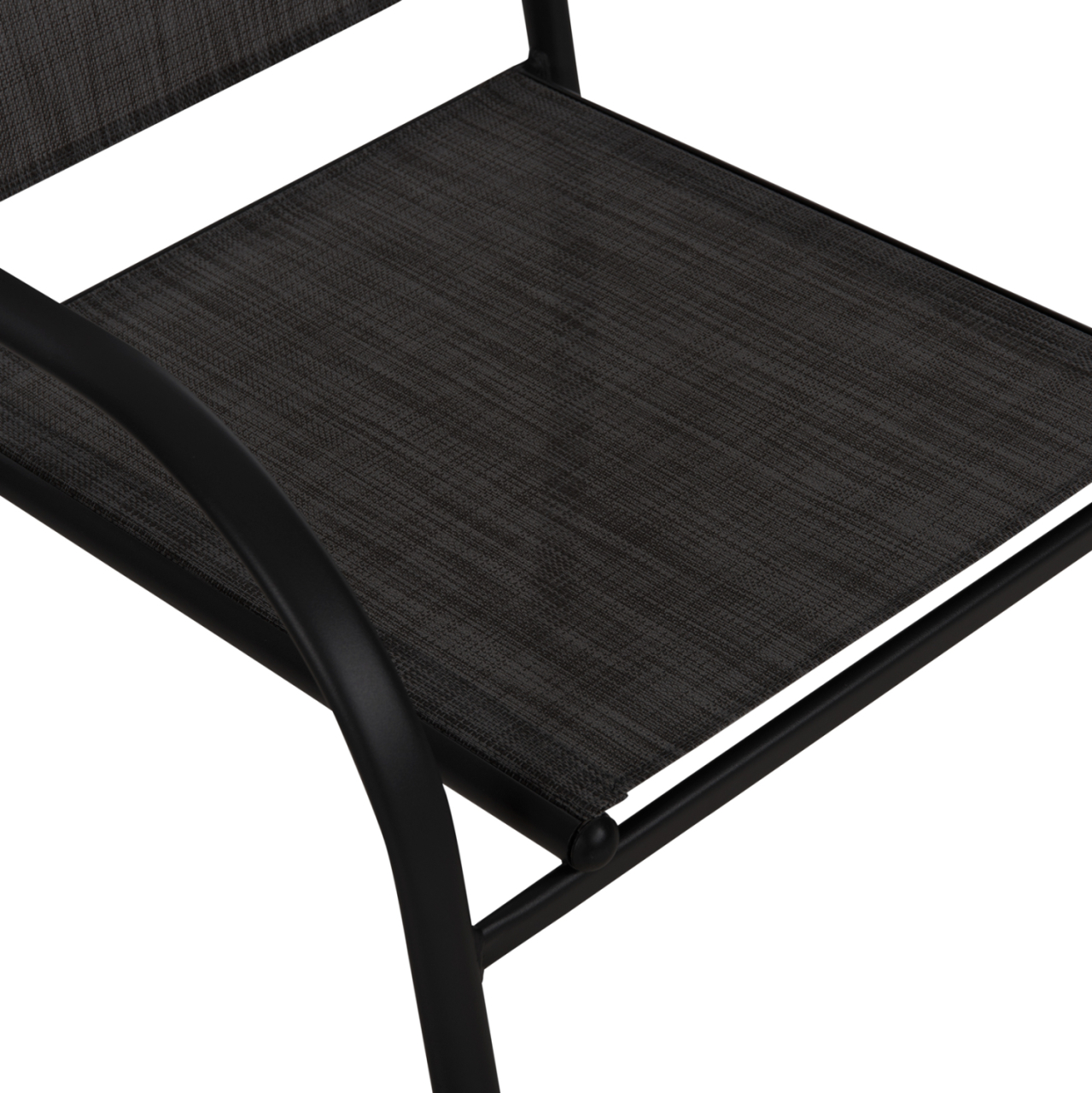 OUTDOOR DINING SET 5PCS REDAN HM10890.01 METAL-TEXTILENE IN BLACK and DARK GREY [6]
