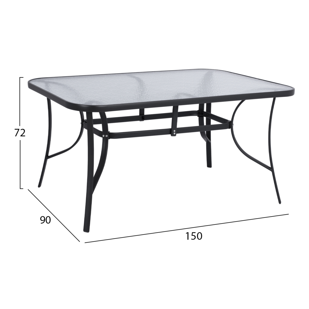 OUTDOOR DINING SET 5PCS REDAN HM10890.01 METAL-TEXTILENE IN BLACK and DARK GREY [2]