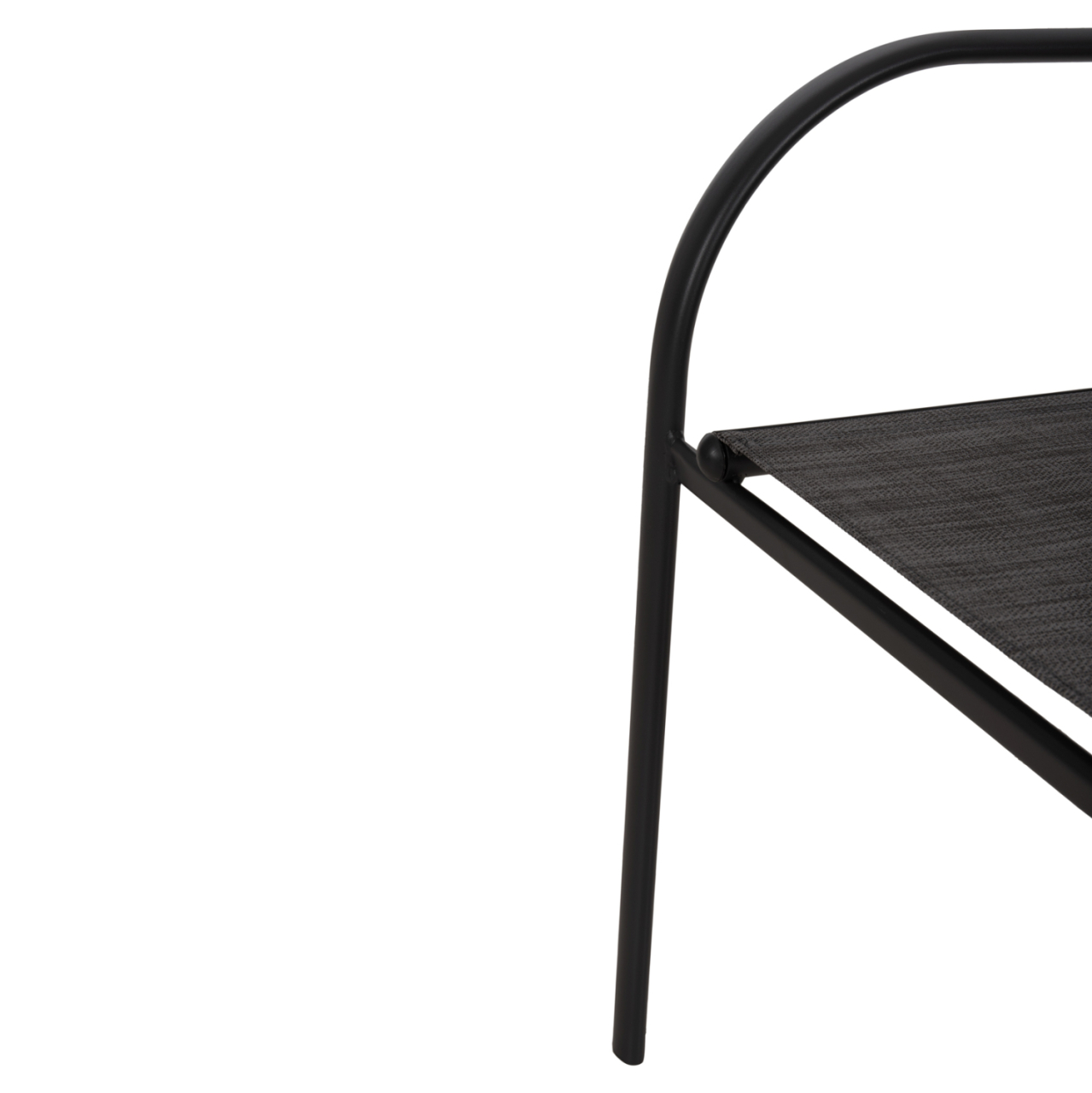 OUTDOOR DINING SET 5PCS REDAN HM10890.01 METAL-TEXTILENE IN BLACK and DARK GREY [7]